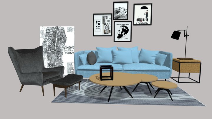 living room 3D Model
