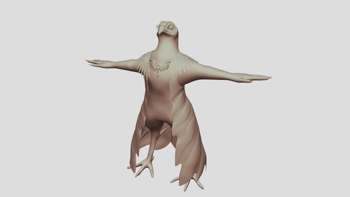 Bird antropomorphic 3D Model
