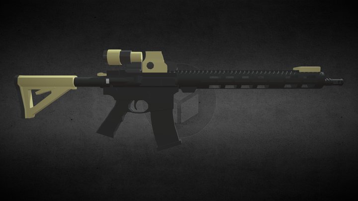 Custom AR-15 3D Model