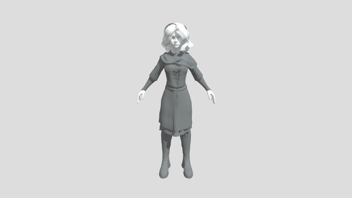 3D Girl Character 3D Model