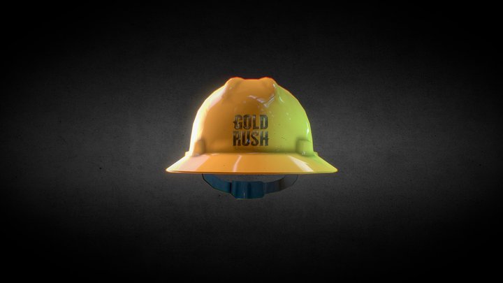 Gold Rush Hard Hat Only No Animation 3D Model