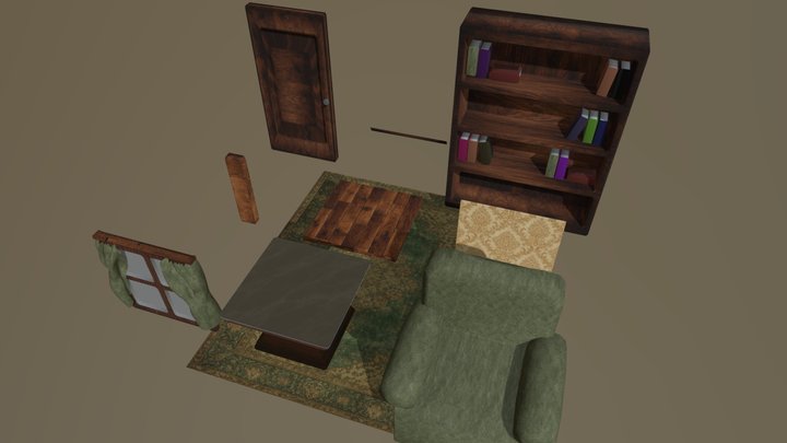 Starter Old Vintage, Antique Assets Pack 3D Model