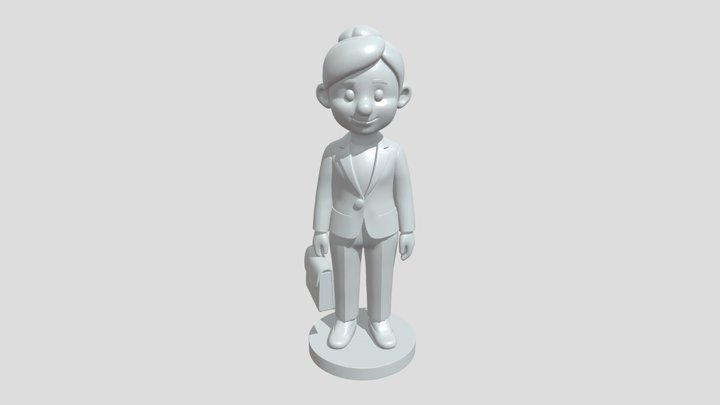 Businesswoman figurine 3D Model