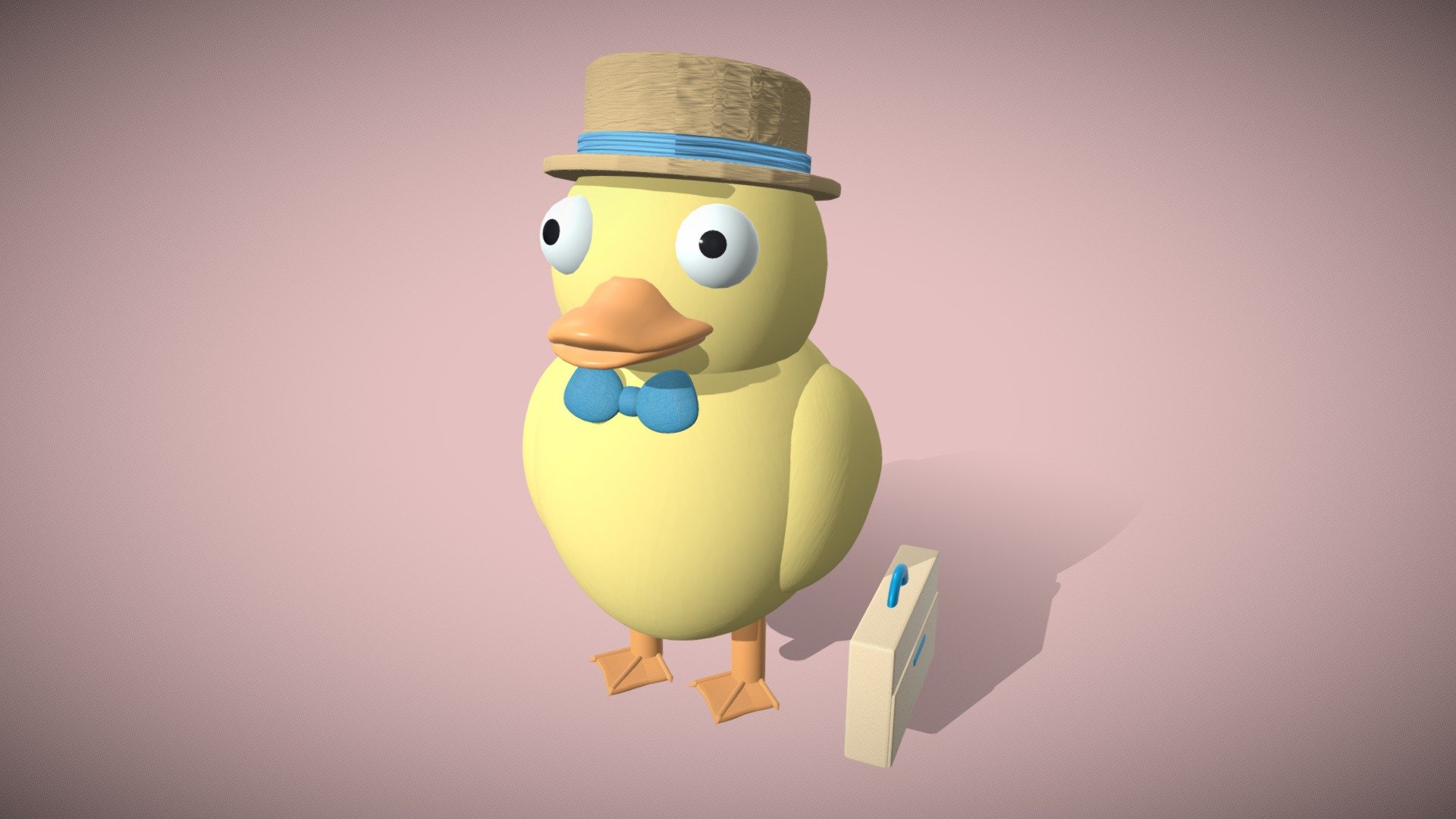 Character Blockout Business Duck