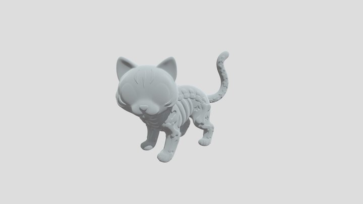 Skeleton Cat 3D Model