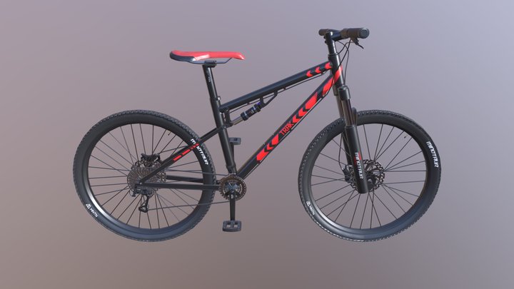Full Suspension Mountain Bike 3D Model