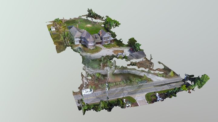 Cape Cod Residence Simplified 3d Mesh 3D Model