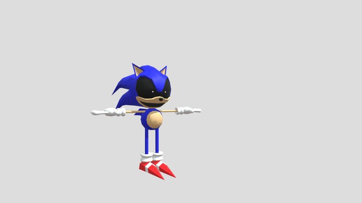 SonicEXE 3D Model