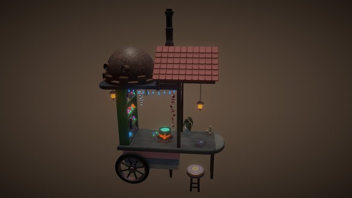 Howl's Potion Cart 3D Model