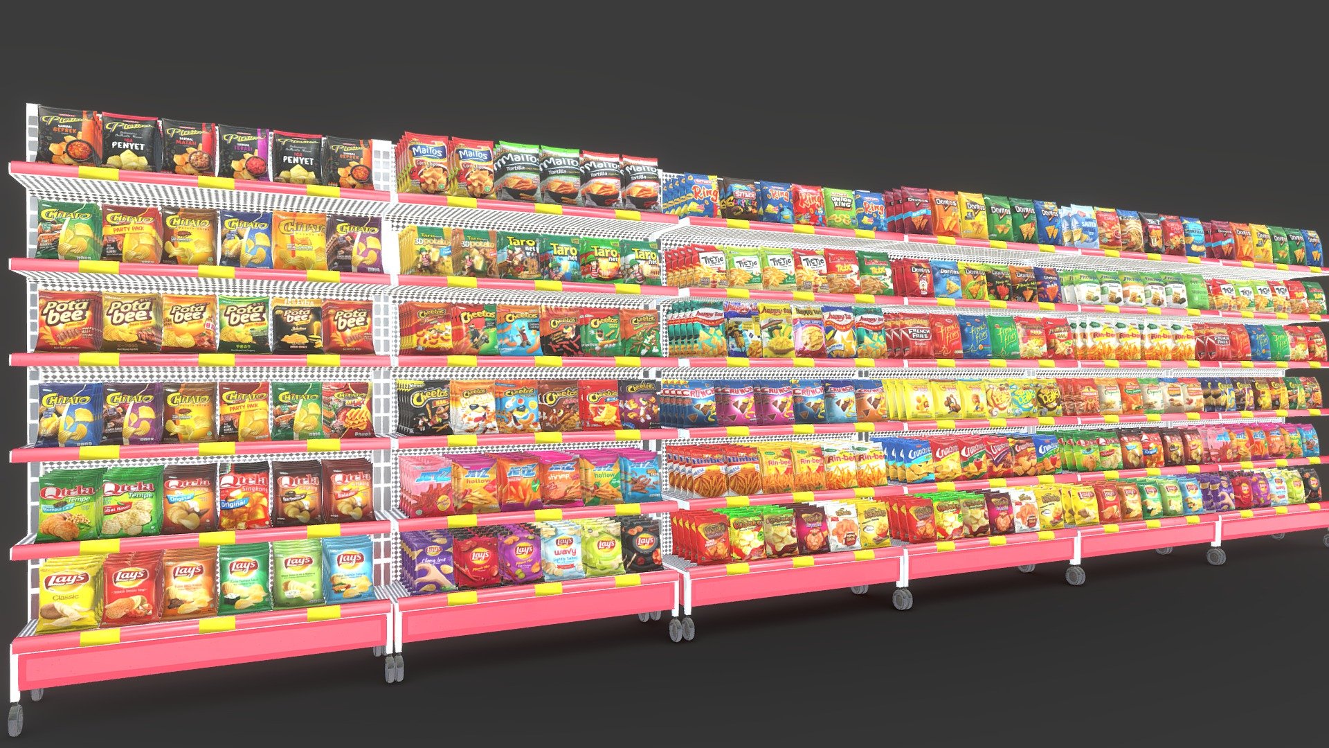 Supermarket Snack Chips pack - Buy Royalty Free 3D model by FR Animation  (@) [55f0cb2]