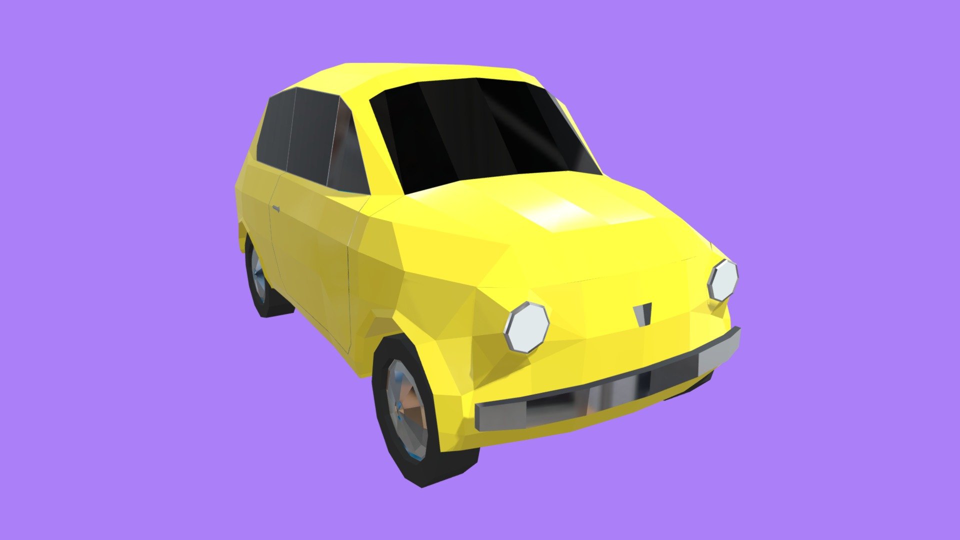 1956 Fiat 500 Low Poly