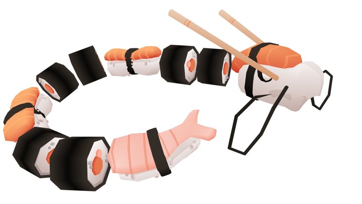 Sushi Dragon 3D Model