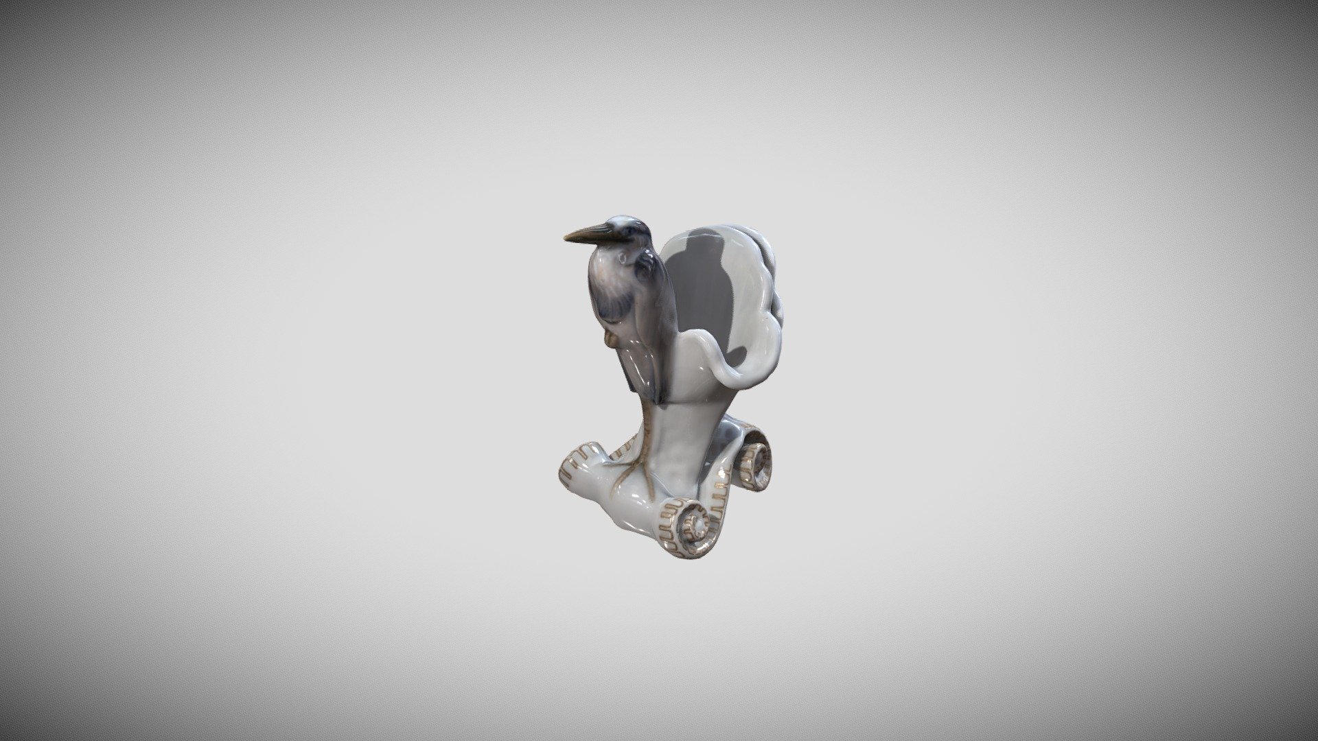 鷺のメニューホルダー — Sketchfab embed 3D viewer