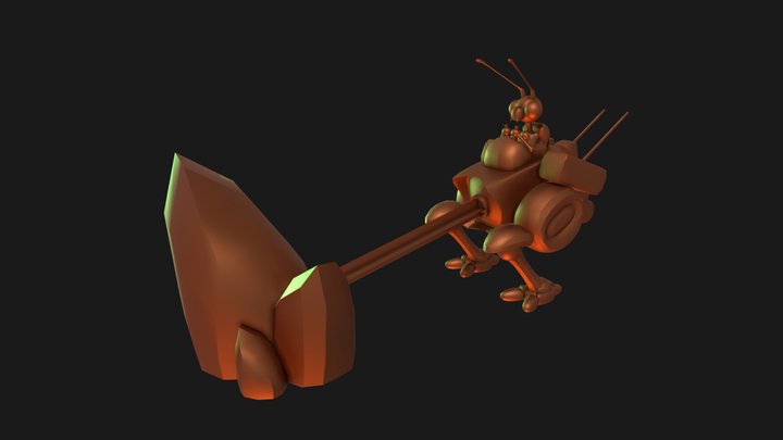 Bug Lazer Driller UV Complete 3D Model