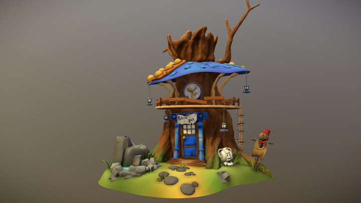 Sculpting Final - The Treehouse 3D Model