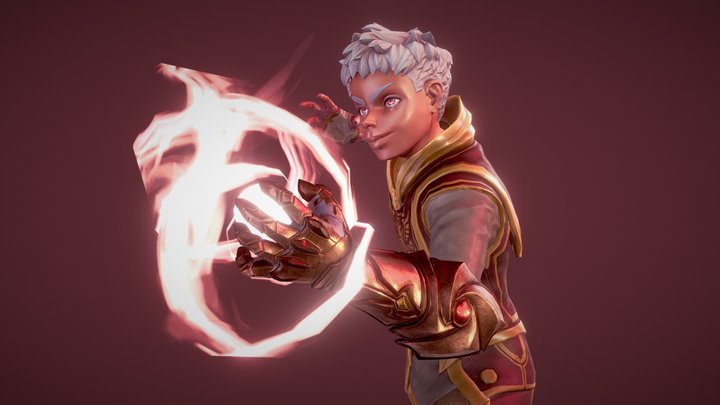 Real-Time Warlock Character 3D Model