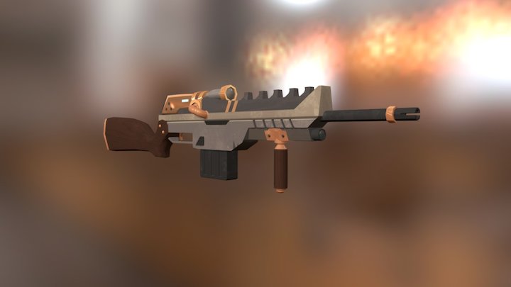 Time Traveler's Augmented Rifle 3D Model