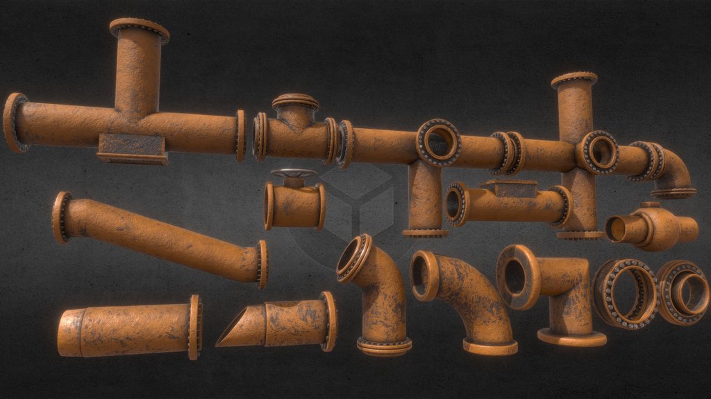 Builder Pipes Set Painted