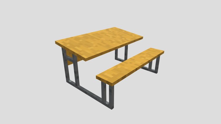 School Desk 3D Model