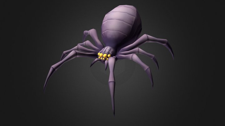 Low-poly Spider 3D Model