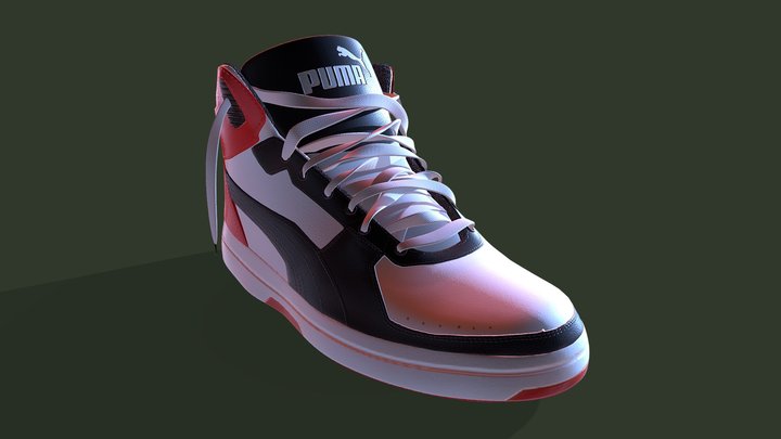 Zapatilla Puma - Puma shoe. Retopology work 3D Model