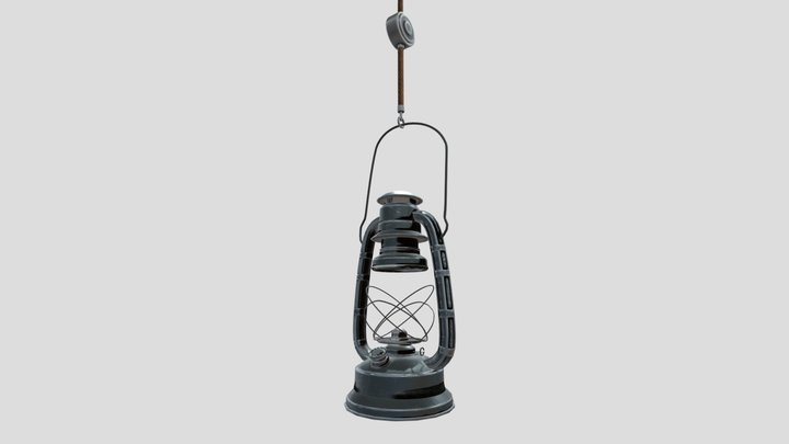 Lantern and Rope 3D Model