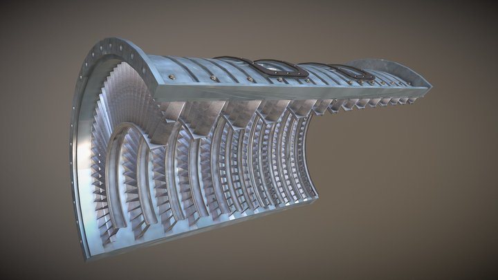 Compressor Casing Vanes 3D Model