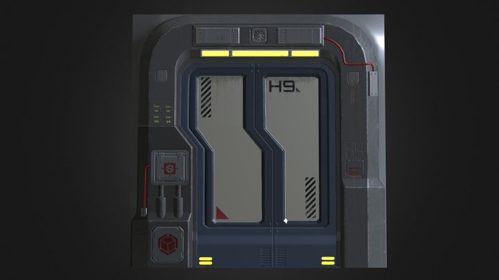 Sci Fi Hatch 3D Model
