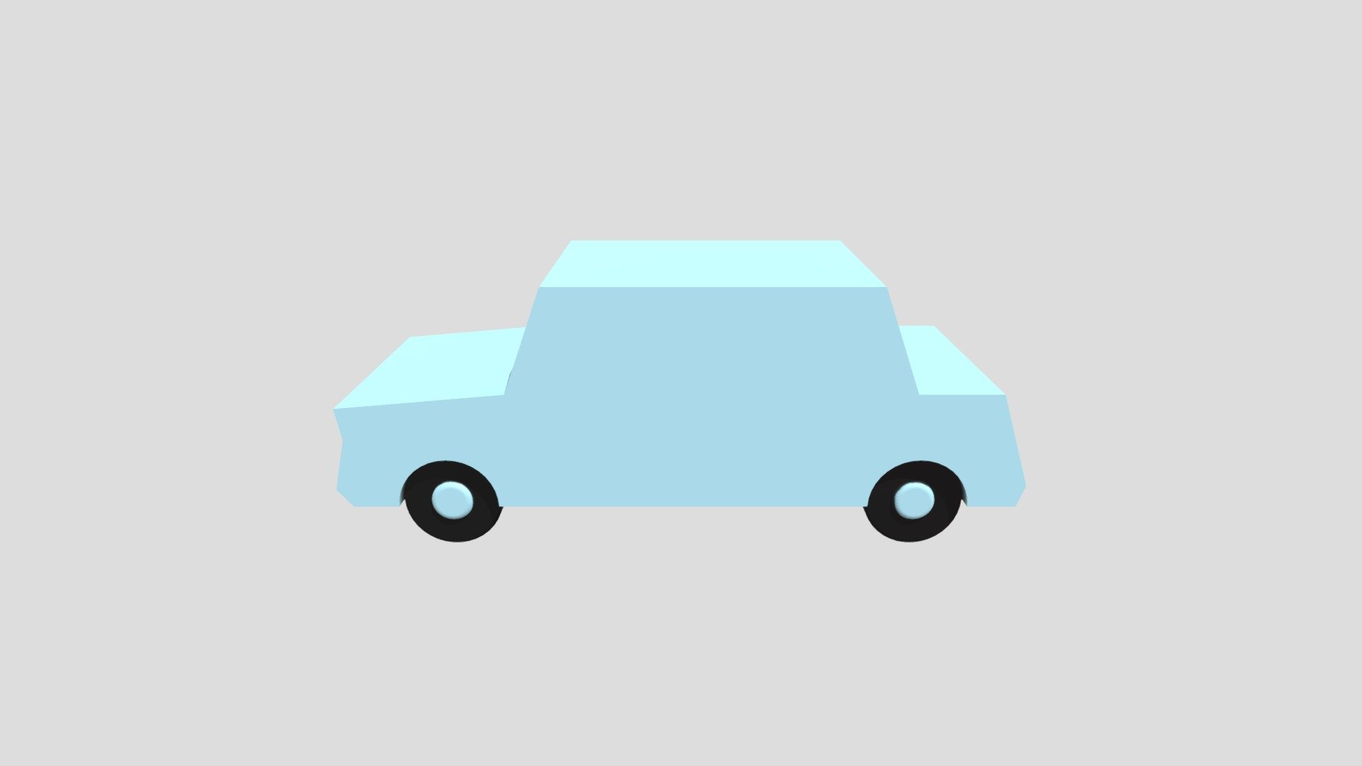 Blender Car Blue Straight