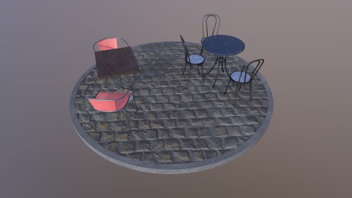 Tables and Chairs Sets 3D Model