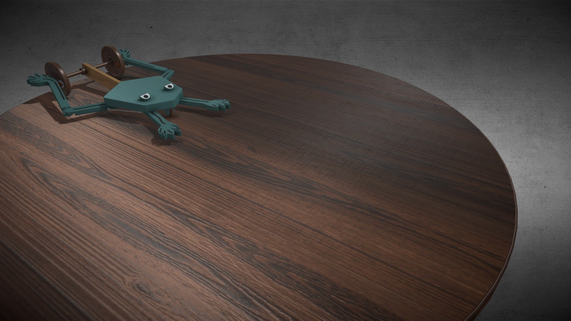 Swimming Frog Pulling Wooden Toy