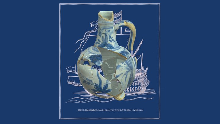 Ceramic Bottle (reconstructed) - Klein Hollandia 3D Model