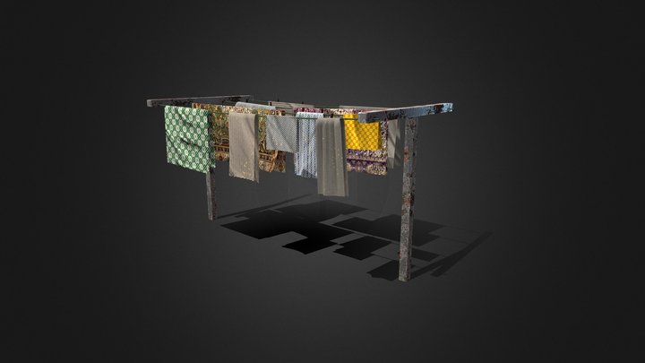 Old cloth Line game asset 3D Model