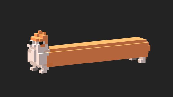 Corgi Long 3D Model