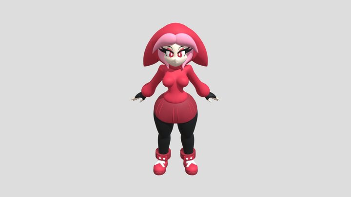 Julie Hoodie On 3D Model