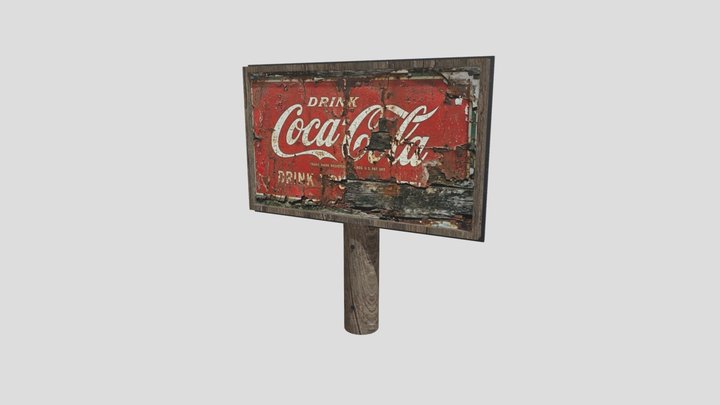 Coca Cola Sign - Rotten – Free 3D Model STL