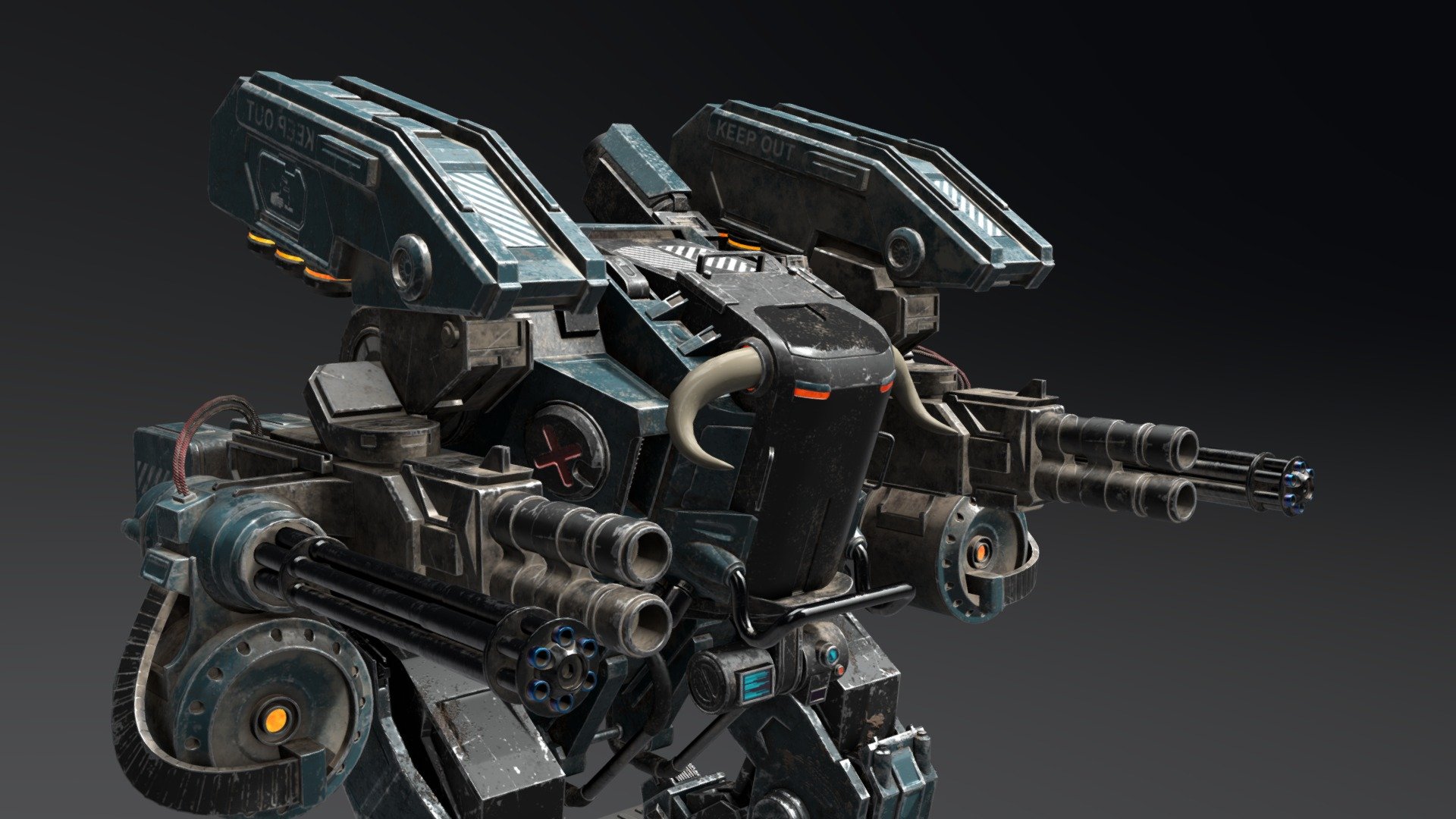 Combat Robot - Download Free 3D model by ilushandro (@ilushandro) [55fe65b]