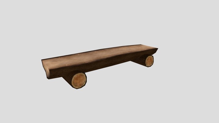 Log Bench 3D Model