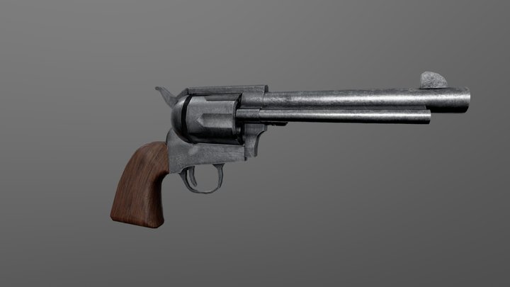Cattleman Revolver 3D Model