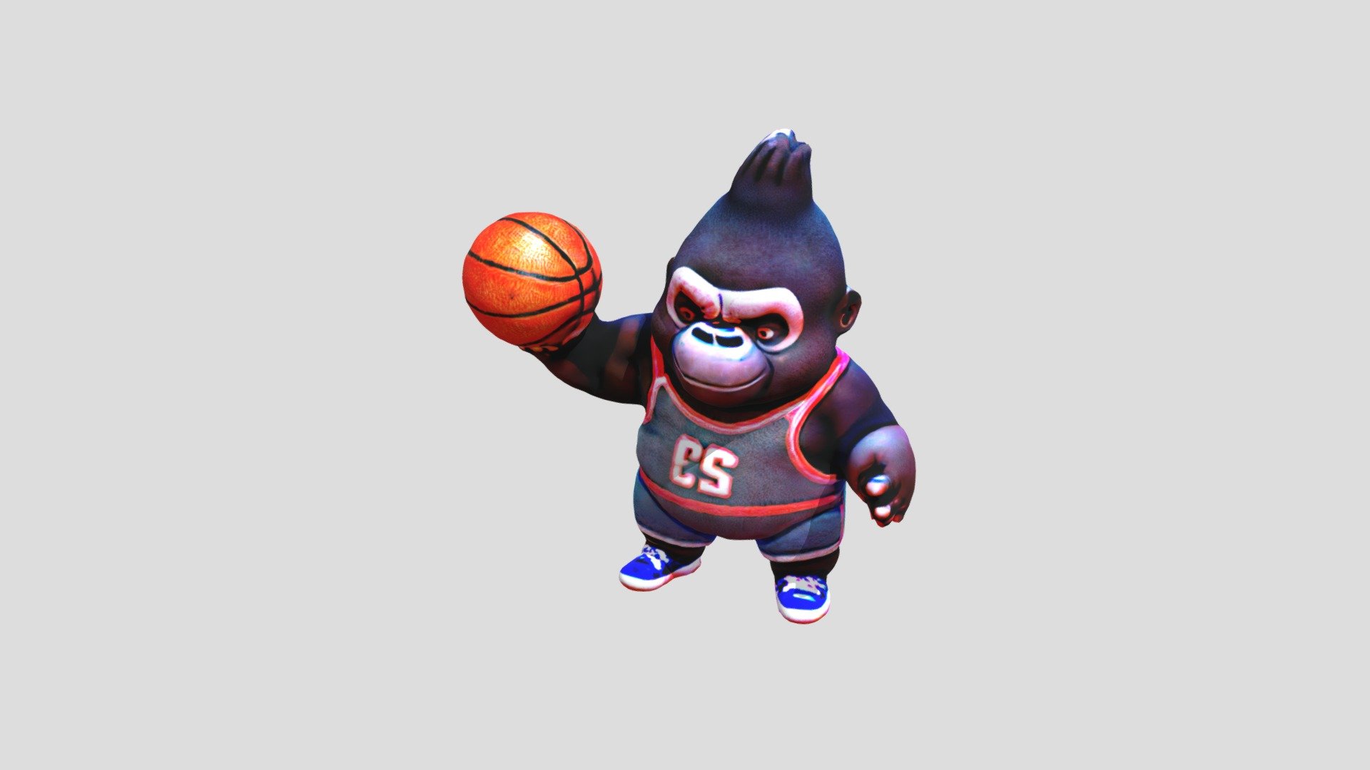 Gorilla basketball Download Free 3D model by Rubik (ronentap16