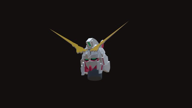 Unicorn Gundam Destroy Mode 3D Model