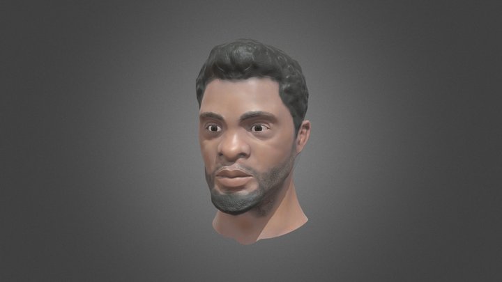 Chadwick Boseman Bust 3D Model