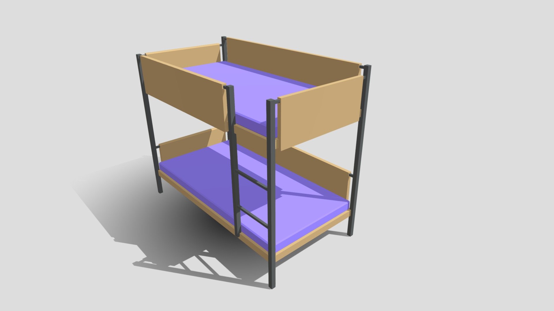 Low Poly Bunk Bed #1