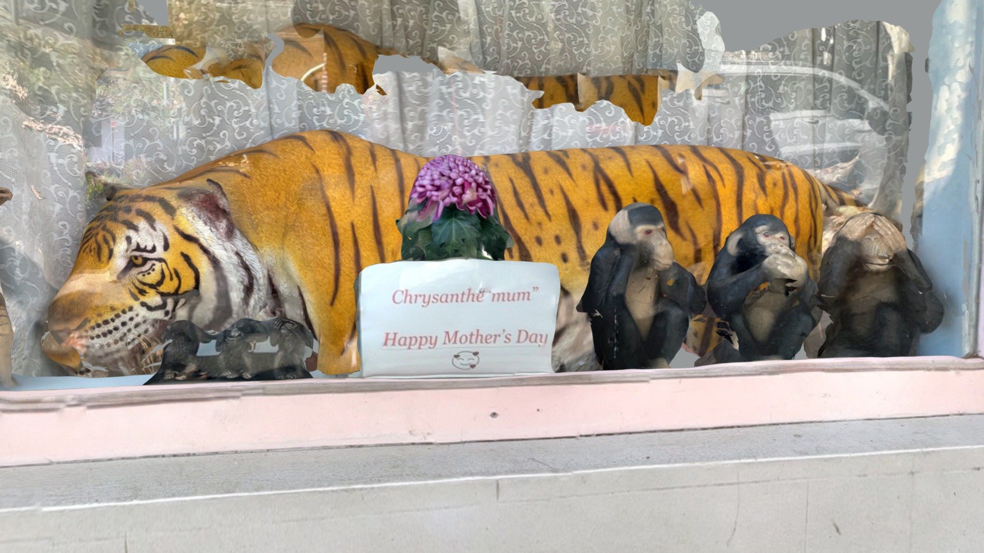 Three Monkeys and A Tiger