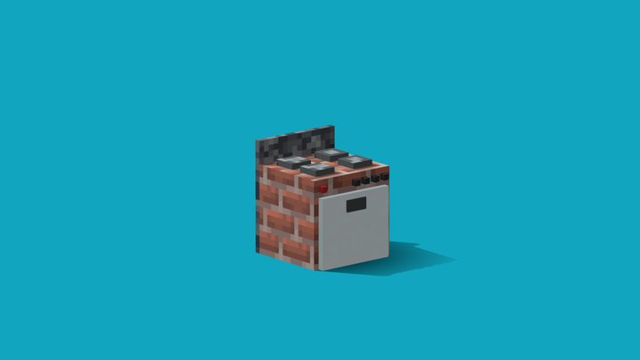Minecraft Stove model 3D Model