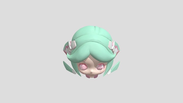 Chibi-style green-haired animated character mod