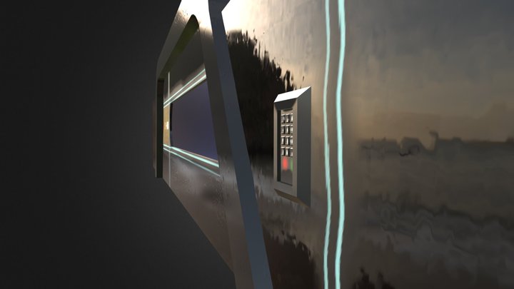 Futuristic Door 3D Model