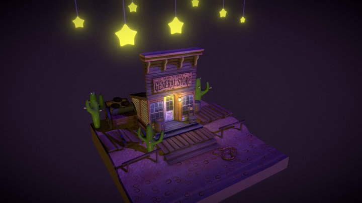 General Store Night – Free 3D Model STL