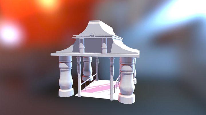 Toontown Inspired Tunnel 3D Model