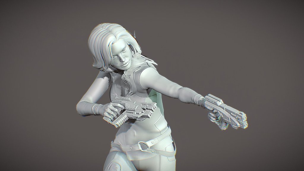 Character Miranda Lawson 3D remodeling